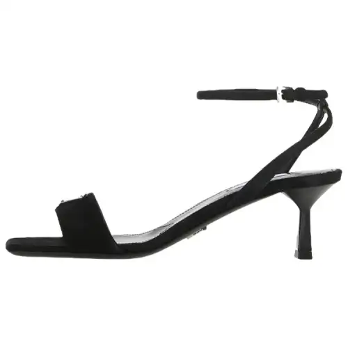 PRADA Suede One Strap Sandals Women's Black