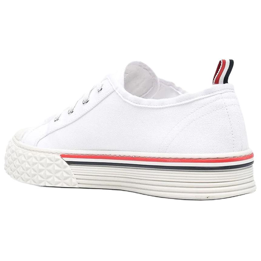 THOM BROWNE Stripe Trimmed Low Top Sneakers