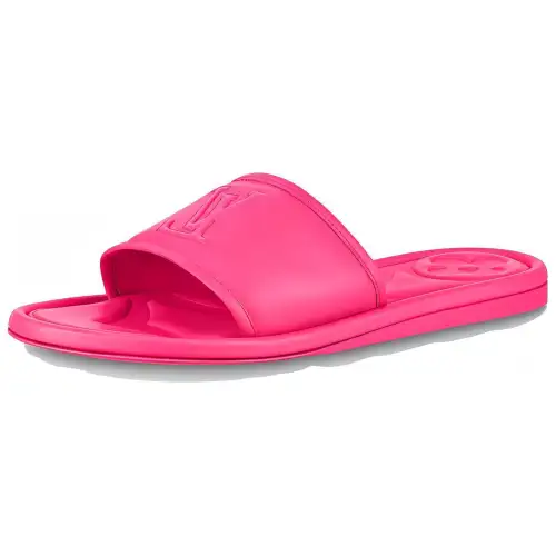 LOUIS VUITTON Magnetic Abrasion Resistant Quiet Slide Slippers Women's Fuchsia