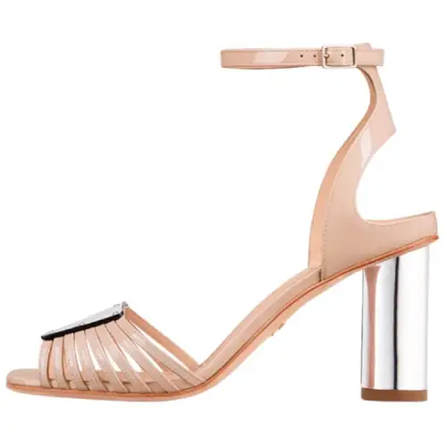 DIOR Patent Leather, Leather Stylish Sandal Women's Nude