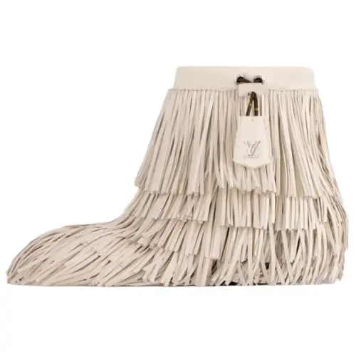 LOUIS VUITTON Edge Calfskin Ankle Boots 4.5cm Women's Beige