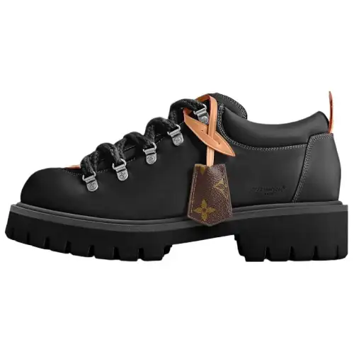 LOUIS VUITTON Nigo Collaboration REMIX FW25 Cow Leather Casual Shoes Men's Black