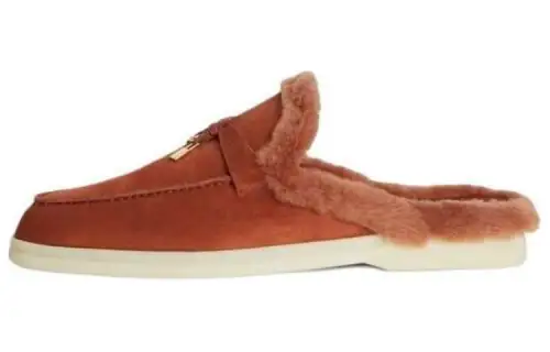 Loro Piana Closed Toe Slippers Women's Brown