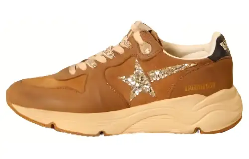 Golden Goose Running Sole Glittered Sneakers