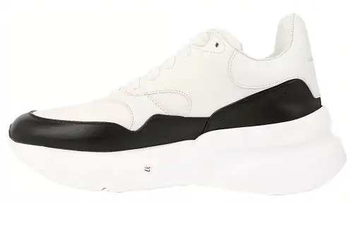 Alexander McQueen Oversized Runner In Nappa Calf Leather 'White Black' Women's