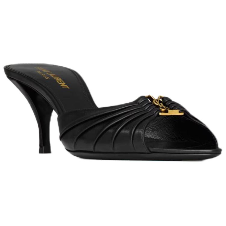 Женские мюли SAINT LAURENT Babylone 6cm (черные) — фото 3
