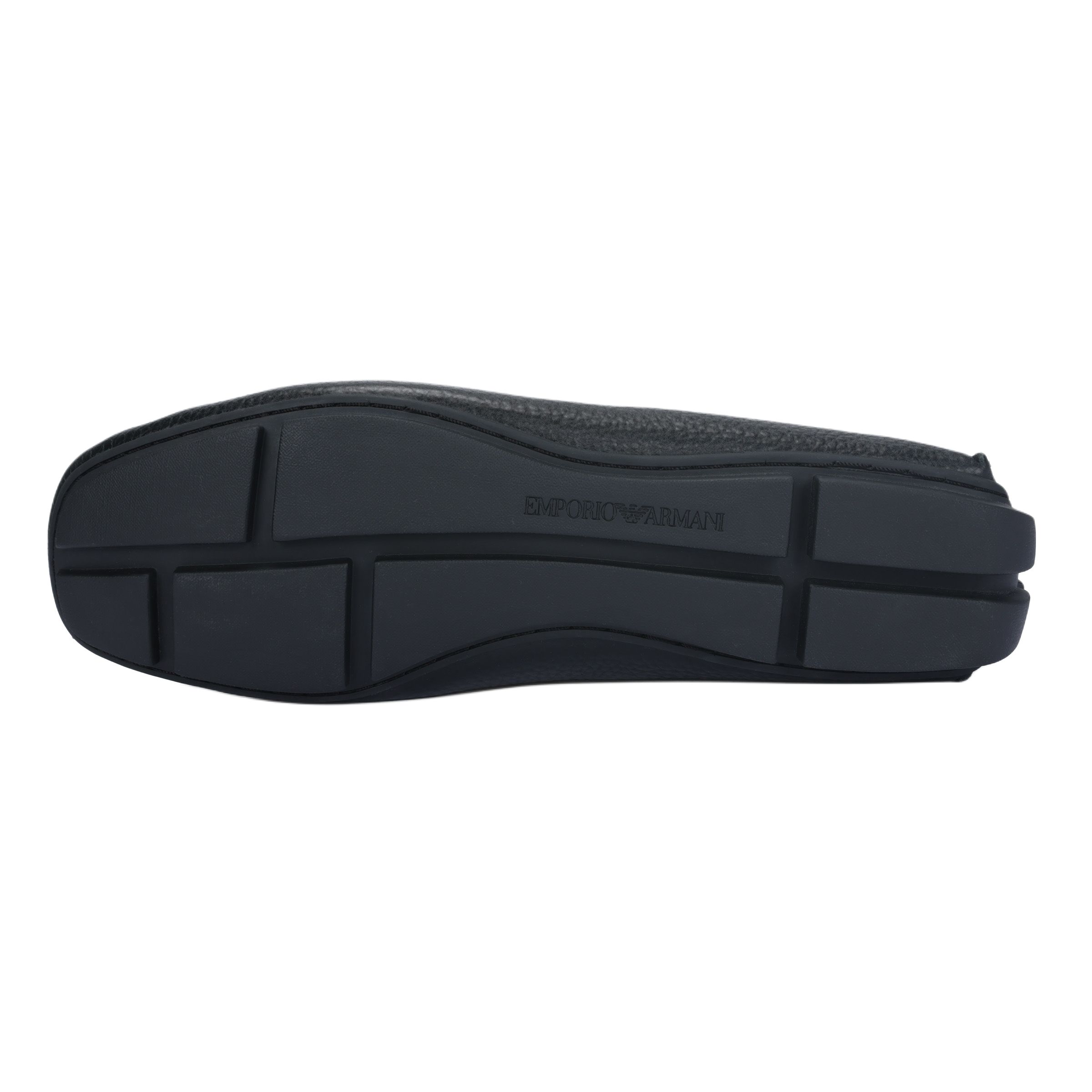 EMPORIO ARMANI Leather Men's Casual Shoes Men's Black