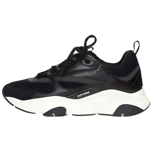 DIOR B22 Homme Lace Up Low top Sports Casual Shoes Men's Black