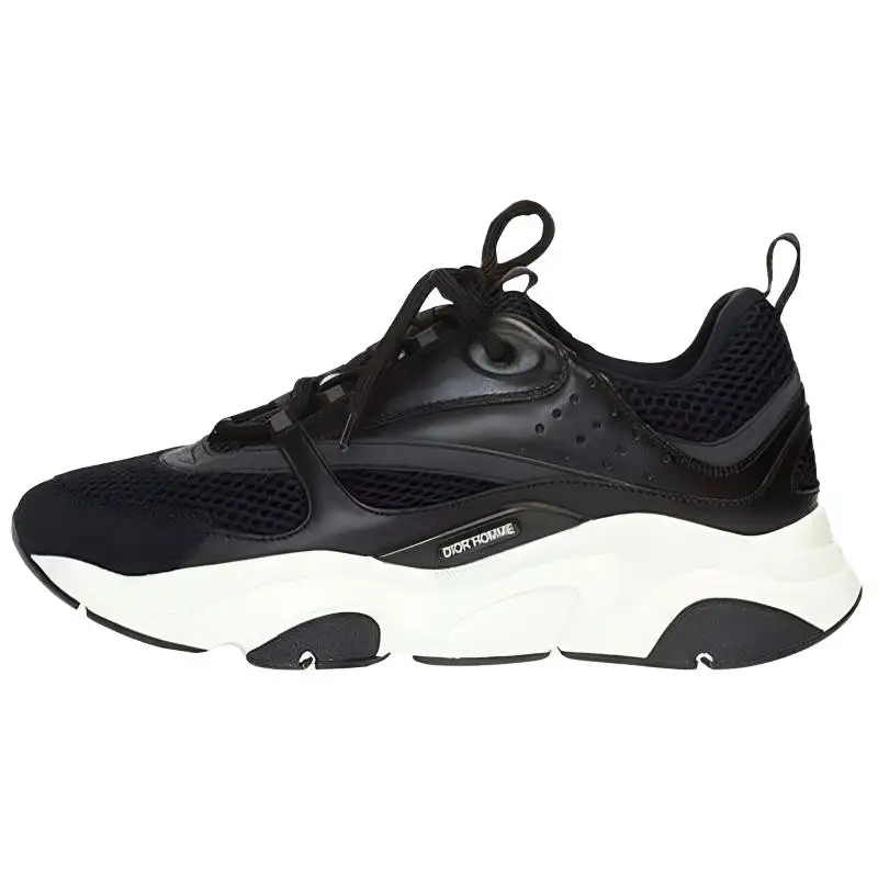 DIOR B22 Homme Lace Up Low top Sports Casual Shoes Men's Black