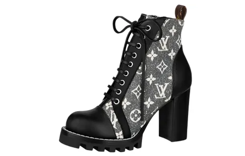LOUIS VUITTON Ankle Boots Women's Blue Gray