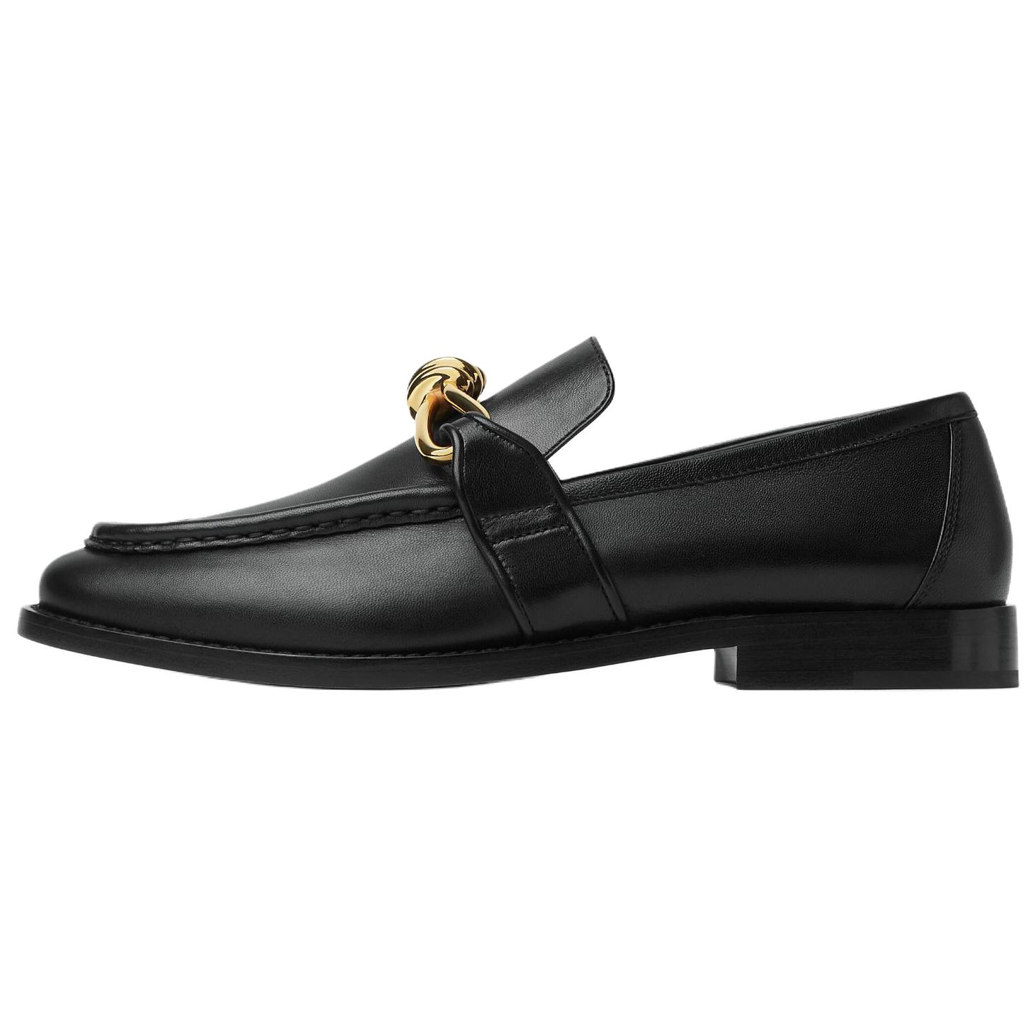 Bottega Veneta Astaire Cow Leather Loafers Women's Black