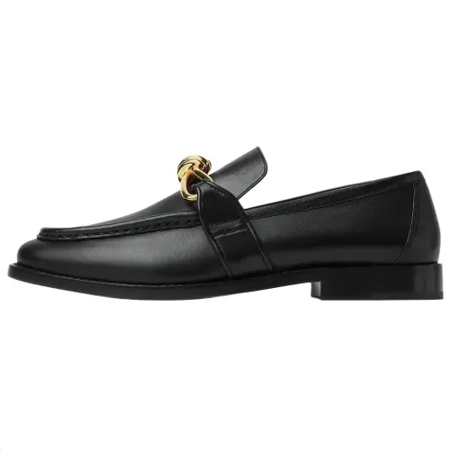 Bottega Veneta Astaire Cow Leather Loafers Women's Black