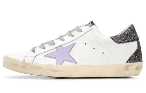 Golden Goose Super Star Casual Stylish Skateboarding Shoes Women's White Distressed