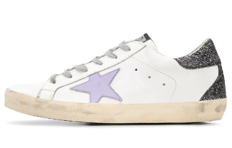 Golden Goose Super Star Casual Stylish Skateboarding Shoes Women's White Distressed