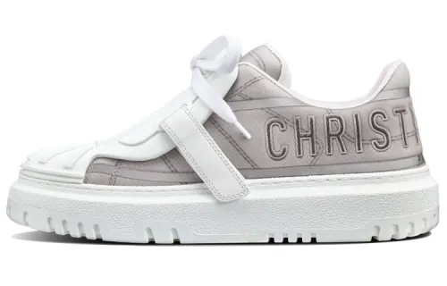 DIOR ID Shell Shoes Low top Stylish Skateboarding Shoes Women's White Gray