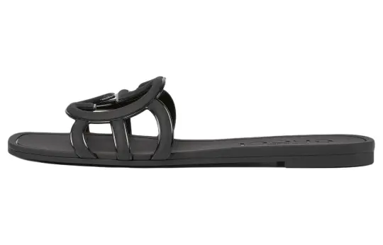 GUCCI Interlocking Slide Slippers Women's Black