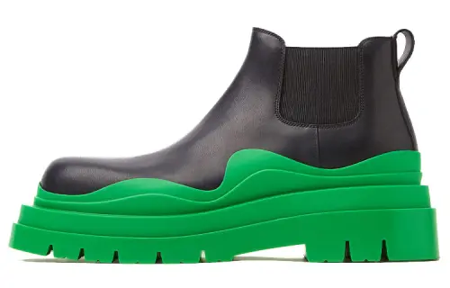 Bottega Veneta Tire Boot Mid Black Grass