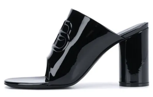 Balenciaga Oval Slide Slippers Women's Black