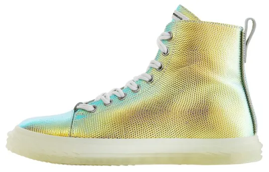 giuseppe zanotti Blabber Shimmering Lizard-effect Sneakers