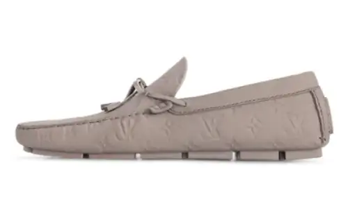 LOUIS VUITTON Driver Loafers Men's Gray