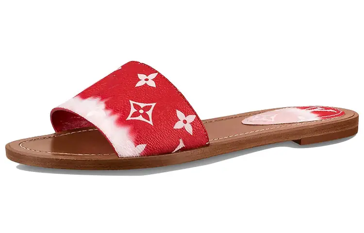 LOUIS VUITTON Lock It Slides 'Red Monogram' Women's