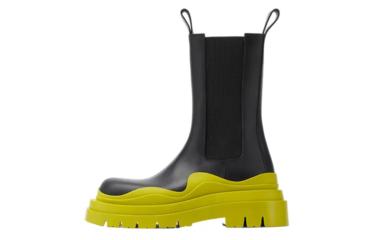 Bottega Veneta Tire Chelsea Crew Chelsea Boots Women's Kiwi Green