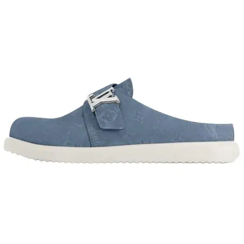 LOUIS VUITTON Easy Closed Toe Slippers Men's Blue