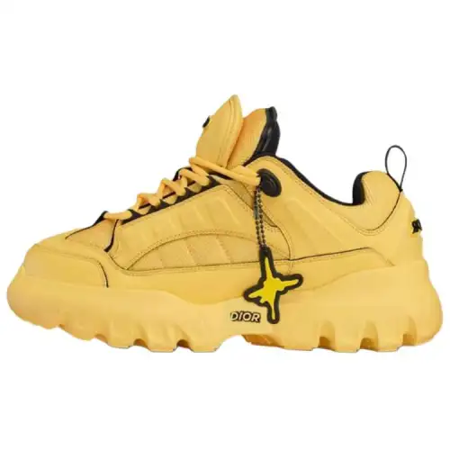 DIOR Snow DIOR And LEWIS HAMILTON Dior Low top Casual Shoes Men's Yellow Independent Numbering Limited Edition