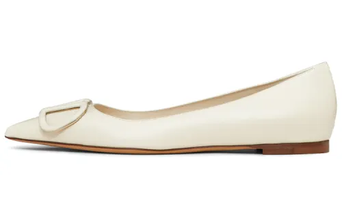 Valentino VLogo Signature Calfskin Casual Shoes Women's Beige