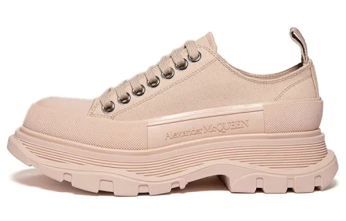 Alexander McQueen Tread Slick Low Lace Up Peach Women's