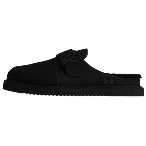 LOUIS VUITTON Easy No Special Function Closed Toe Slippers Men's Black