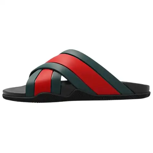 Gucci Wmns Slide Web Stripe 'Black' Women's