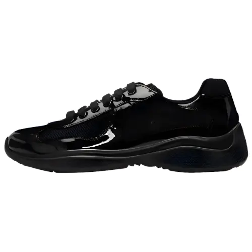 PRADA America's Cup Leather Low top Casual Shoes Women's Black