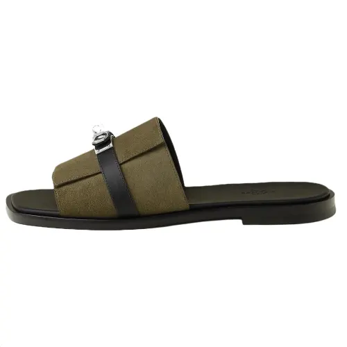 HERMES Gabriella Slide Slippers Men's Green