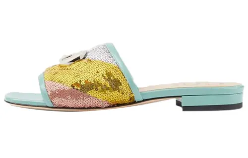 GUCCI Trendy Slide Slippers Women's Mint Green