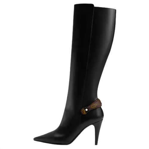 LOUIS VUITTON Legacy Knee high Boots 8.5cm Women's Black