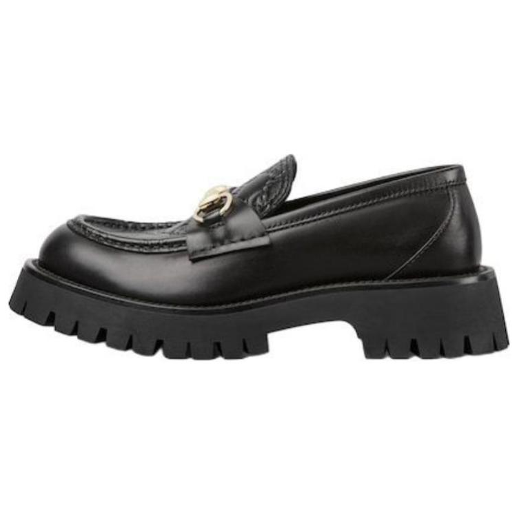 Женские лоферы Gucci Horsebit (черные)