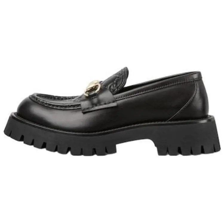 Gucci Wmns Horsebit Lug Sole Loafer 'Black' Women's