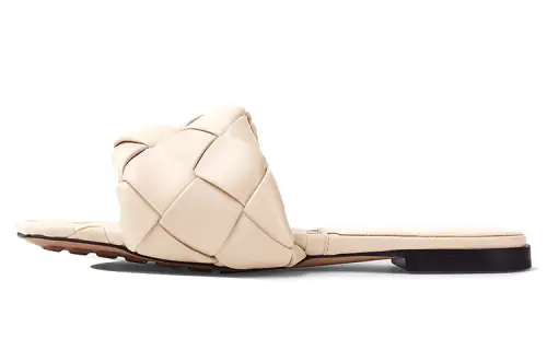Bottega Veneta Lido Slide Slippers Women's Beige