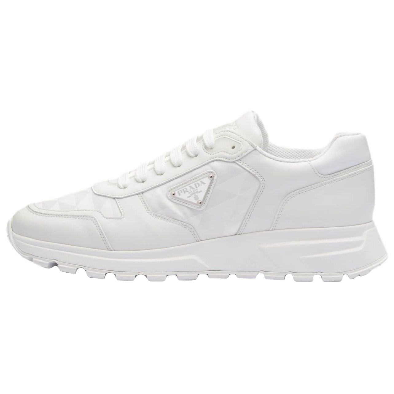 Мужские кроссовки Prada Prax 2.0 Re-Nylon (белые)