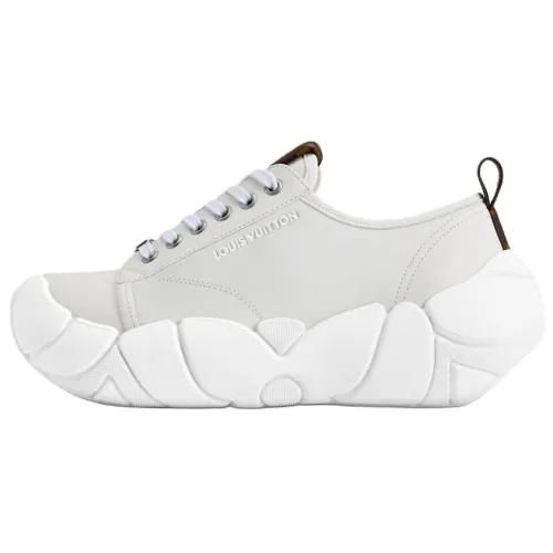 LOUIS VUITTON Bubble Sheepskin Low top Casual Shoes Women's Gray