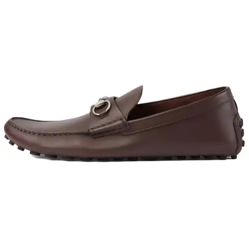 GUCCI Horsebit-deatil Leather Loafers