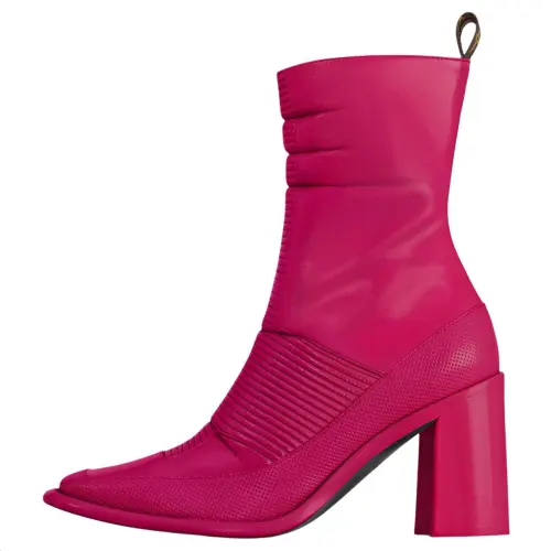 LOUIS VUITTON Berlin Ankle Boots 8cm Women's Red