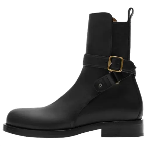 Burberry Ledger Calfskin Ankle Boots Men's Black