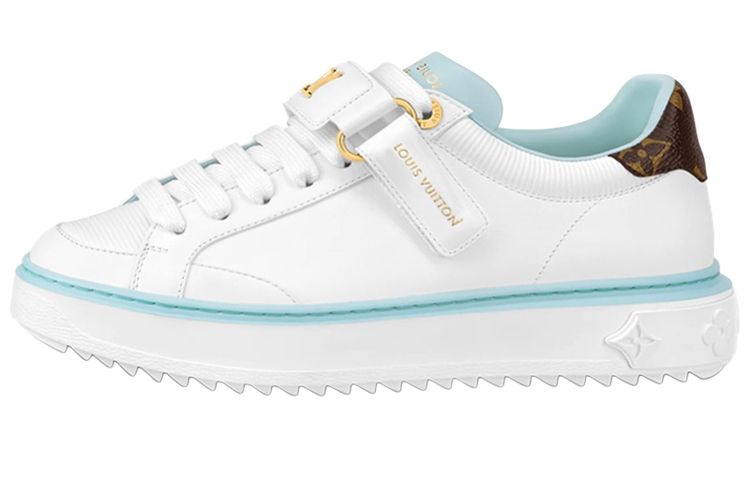 LOUIS VUITTON Time Out Sneakers 'White Blue Brown' Women's
