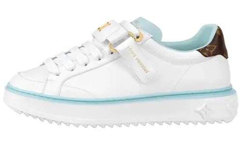 LOUIS VUITTON Time Out Sneakers 'White Blue Brown' Women's