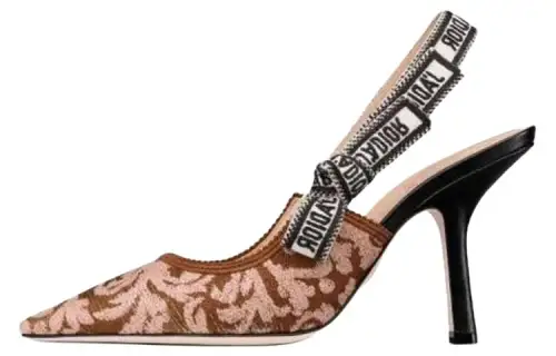 DIOR J'Adior Chunky Heel High Heels 10cm Women's Brown
