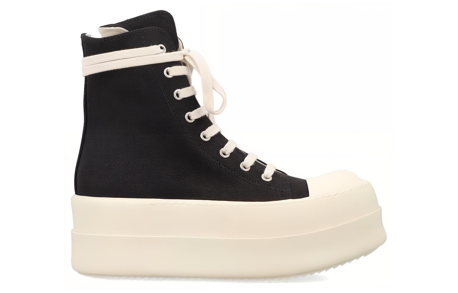 Rick Owens DRKSHDW High top Canvas Shoes Women's Black