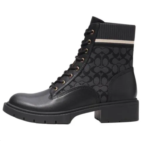 COACH Livia Ankle Boots 2.5cm Women's Black