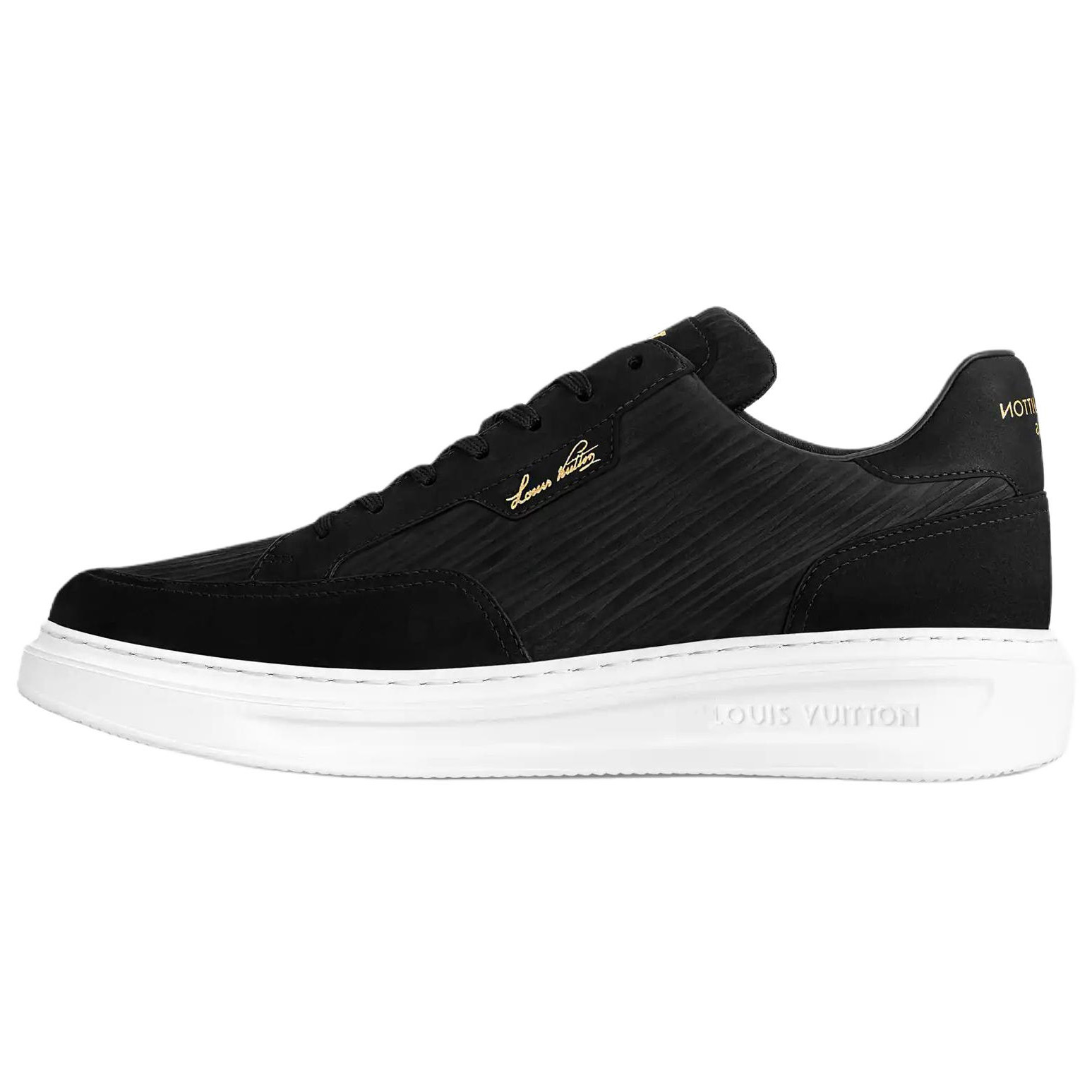 LOUIS VUITTON Beverly Hills Low top Skateboard Shoes Men's Black